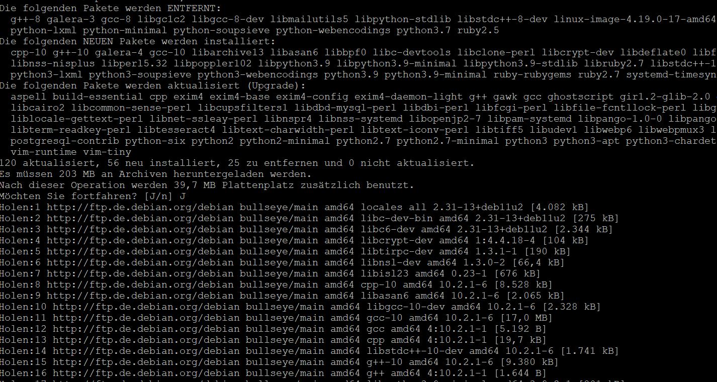Du betrachtest gerade Upgrade Debian Buster / 10 auf Debian Bullseye / 11